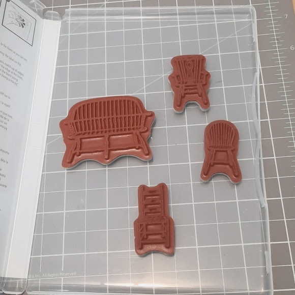 Have a Seat cling rubber stamp set - Picture 2 of 2